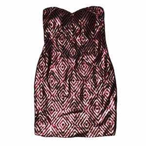 Charlotte Russe strapless sequin bodycon dress